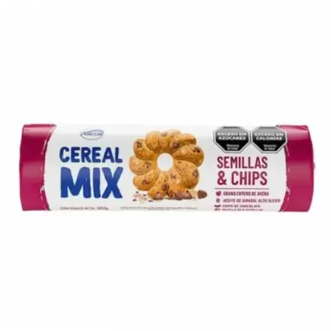 GALLETAS "CEREAL MIX" SEMILLAS & CHIPS 204g