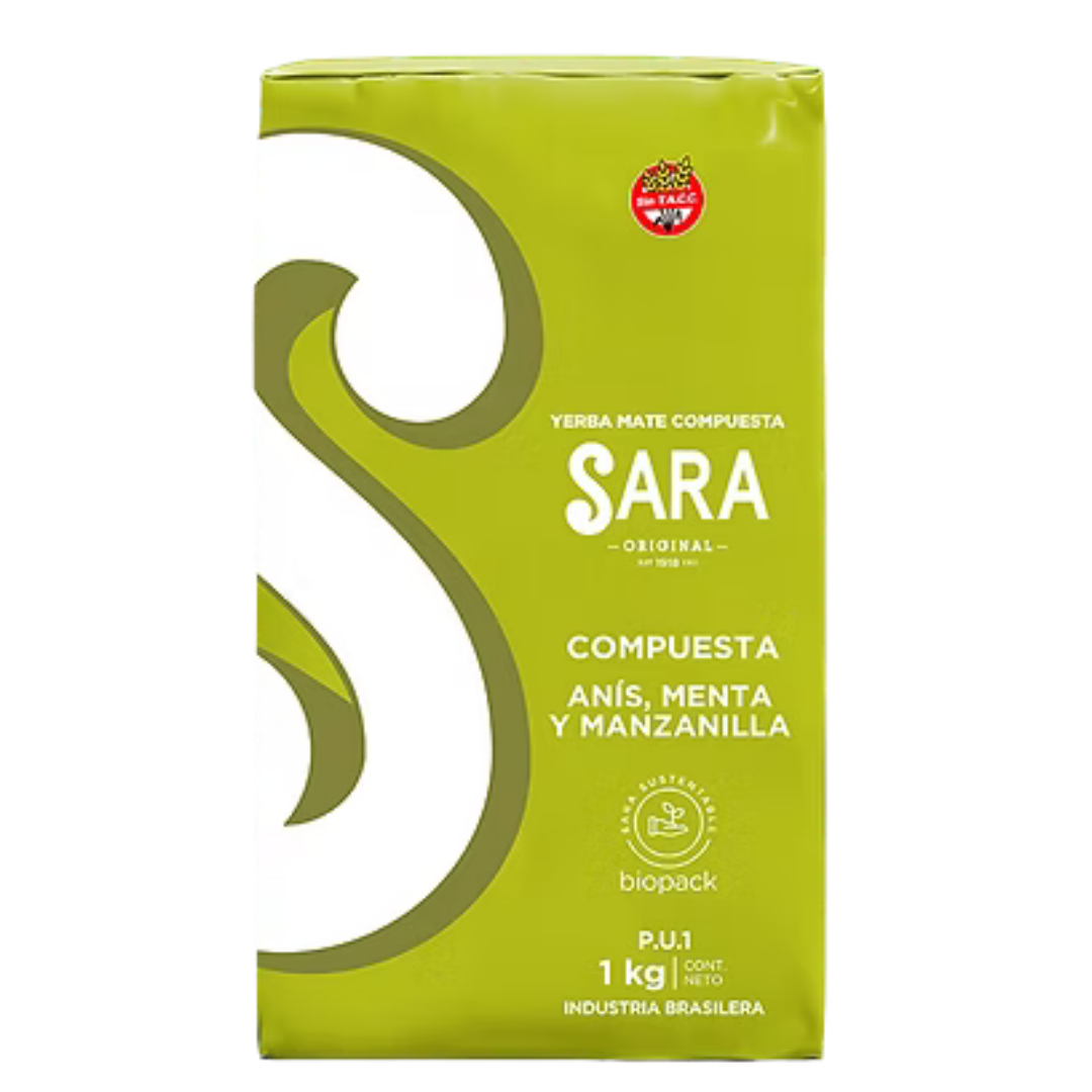 YERBA MATE SARA MANZANILLA Y ANÍS 500G