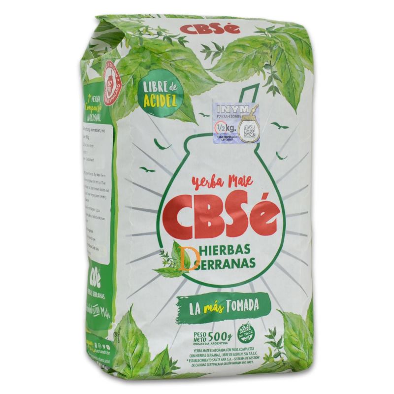 YERBA MATE CBSE HIERBAS SERRANA  X 500 g