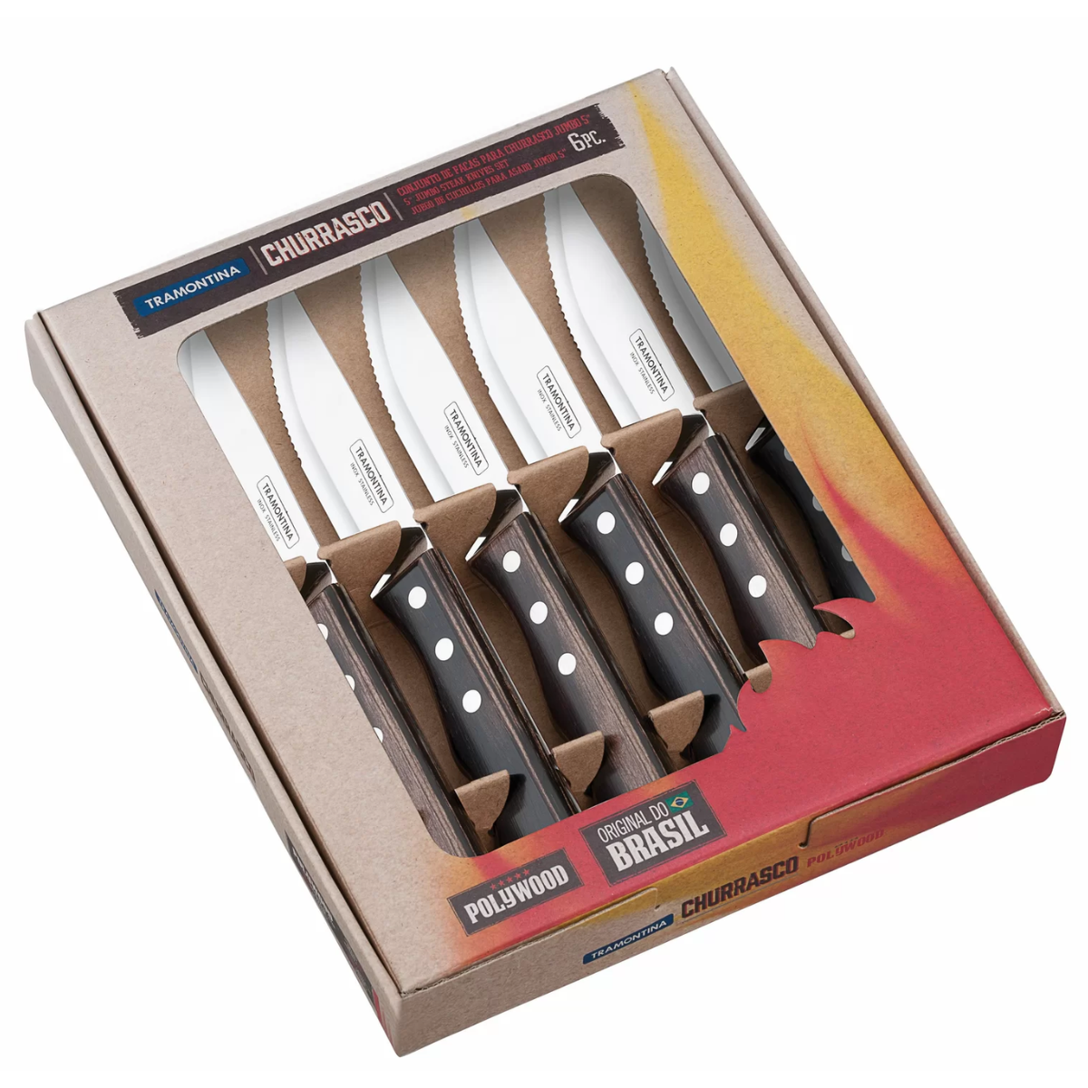 JUEGO DE CUCHILLOS PARA BARBACOA 6PZAS