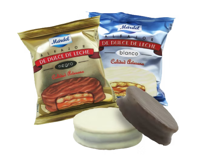 MINI ALFAJOR "MARDEL" NEGRO Y BLANCO X 30 g