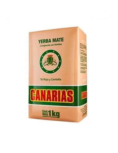 YERBA MATE CANARIAS TE ROJO Y CENTELLA X 1