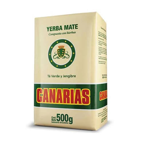 YERBA MATE CANARIAS TE VERDE Y JENGIBRE X 500g