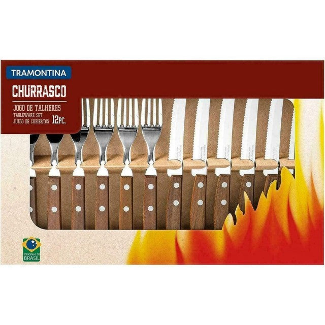 JUEGO PARA BARBACOA 12 PIEZAS TRAMONTINA - ACERO