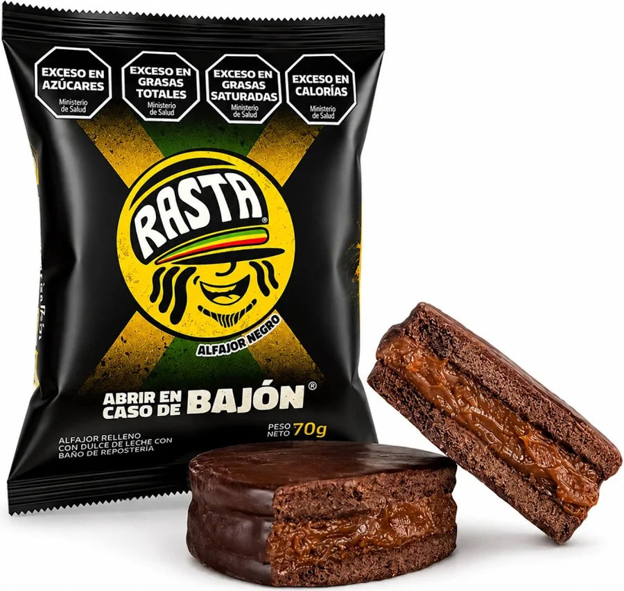 ALFAJORES RASTA NEGRO X 70G